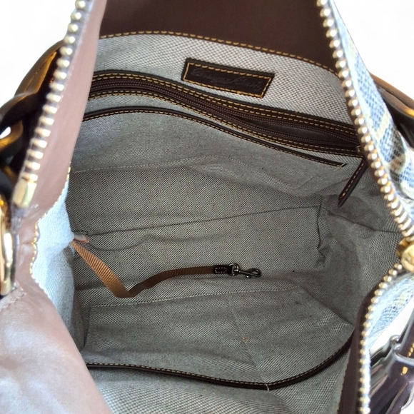 Dooney & Bourke Python Embossed Large Zip Hobo Shoulder Bag - Picture 13 of 16